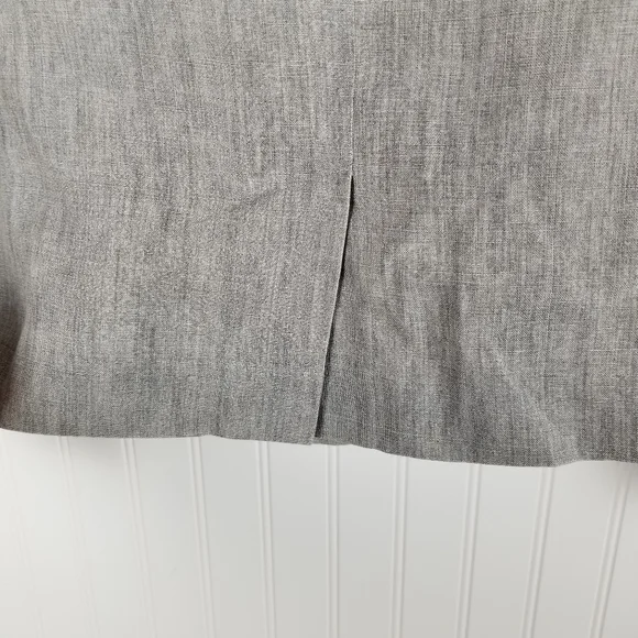 Garnet Hill Womens Linen Five Button Blazer Size 10 Gray Office Business Nuetral - Picture 3 of 7